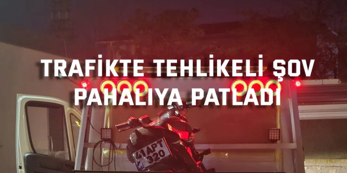 Trafikte tehlikeli şov pahalıya patladı