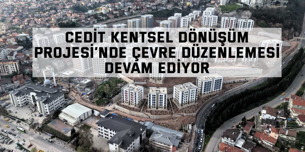 Cedit Kentsel Dönüşüm Projesi’nde çevre düzenlemesi devam ediyor
