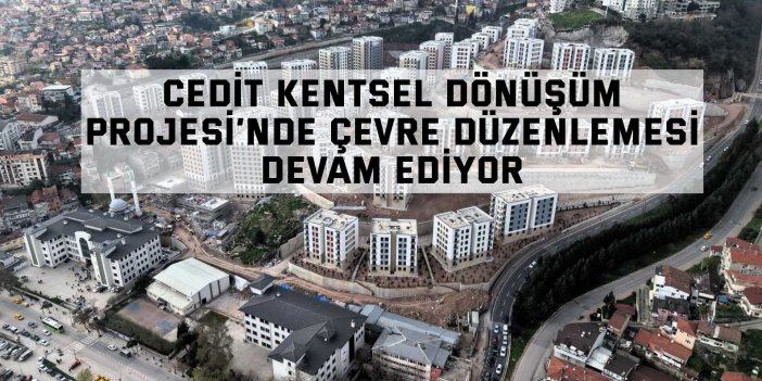 Cedit Kentsel Dönüşüm Projesi’nde çevre düzenlemesi devam ediyor