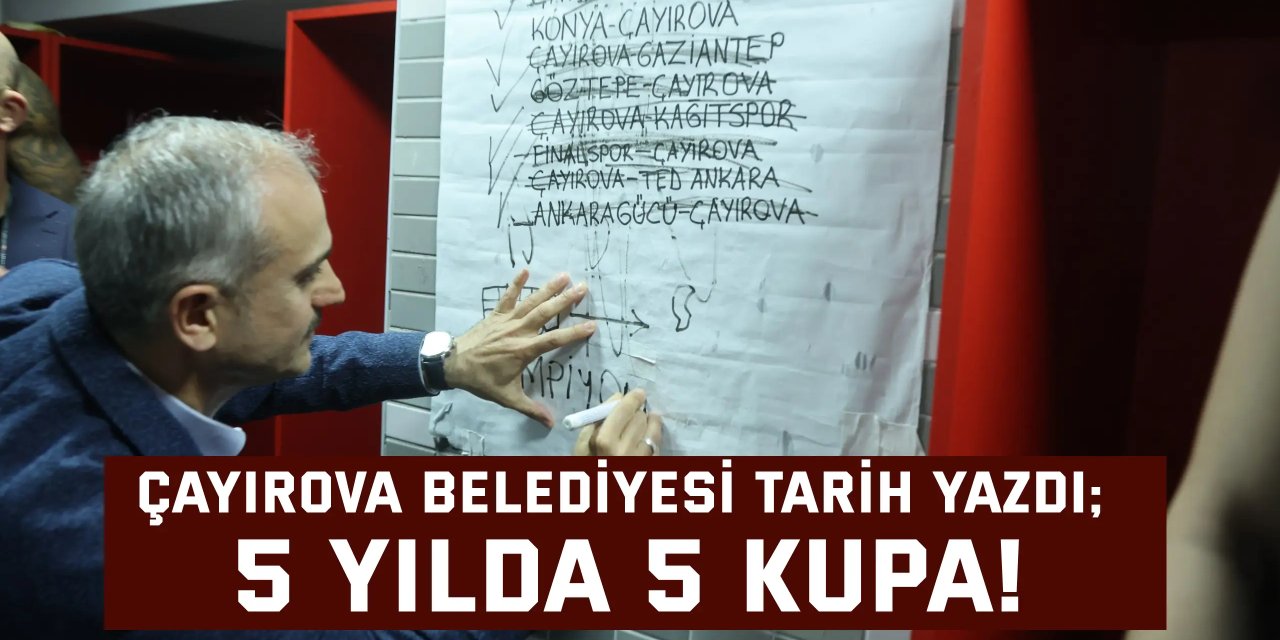 Çayırova basketbolda  tarih yazdı; 5 yılda 5 kupa!
