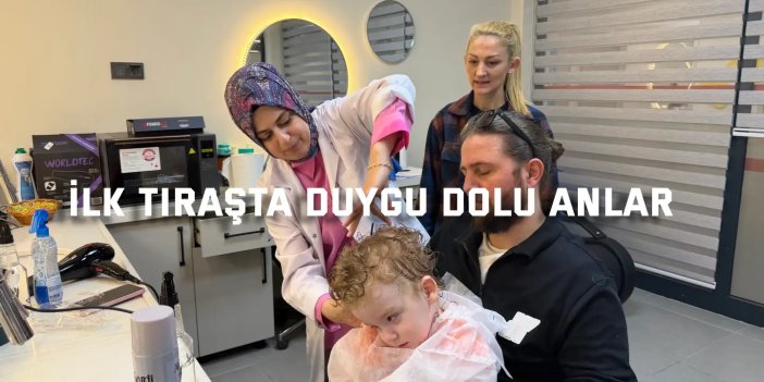 Kaan’ın ilk saç kesimi tatlı bir anıya dönüştü