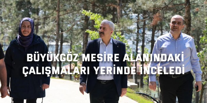 Büyükgöz mesire alanındaki Çalışmaları Yerinde İnceledi