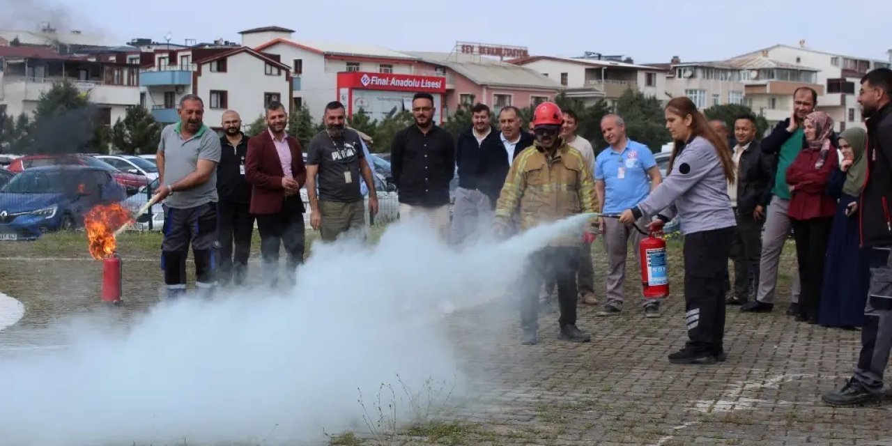 Darıca Farabi Hastanesinde  Yangınla Mücadele Eğitimi