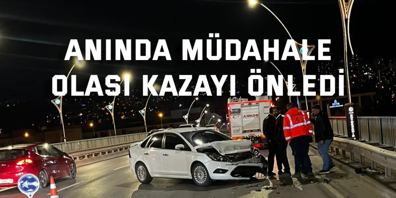 Büyükşehir A Takımı’ndan kazaya ilk müdahale