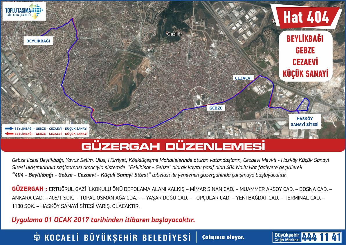 Gebze’ye beş yeni otobüs güzergahı
