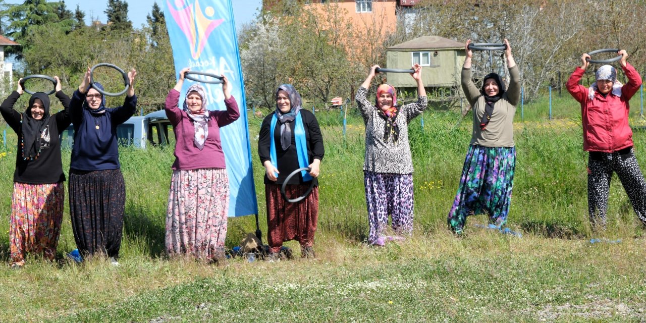 Şalvarlı sporla sağlıklı yaşama renkli farkındalık