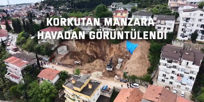 İzmit'te korkutan manzara havadan görüntülendi