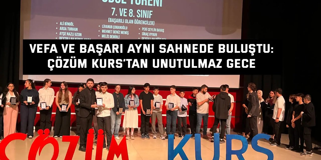 Vefa ve Başarı Aynı Sahnede Buluştu: Çözüm Kurs’tan Unutulmaz Gece