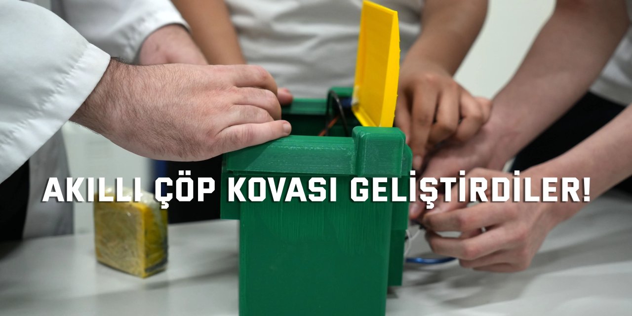 Akıllı çöp kovası geliştirdiler!