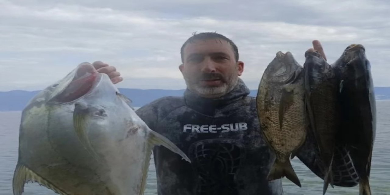 Tavşancıl sahilde deve balığı yakalandı!