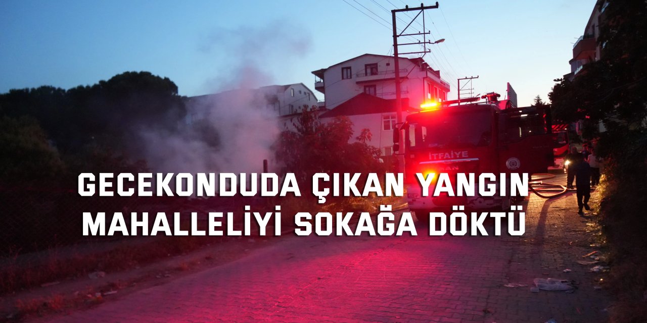 Gecekonduda çıkan yangın mahalleliyi sokağa döktü