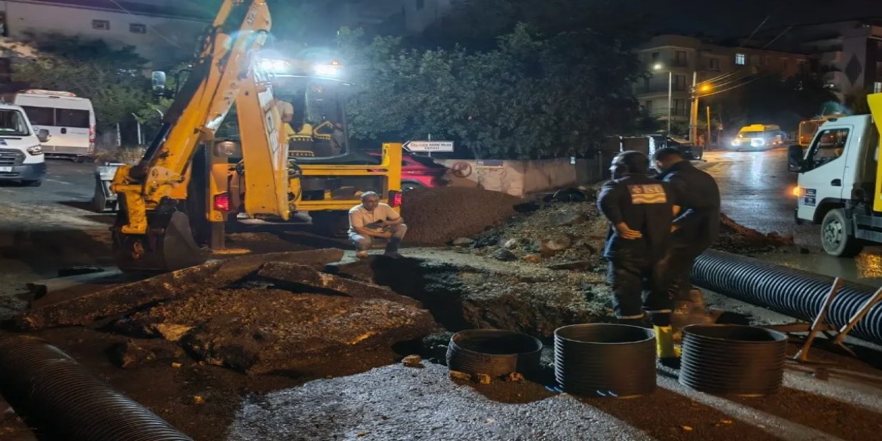 İSU ekipleri sabaha kadar çalıştı