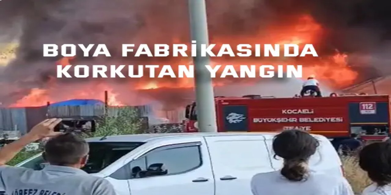 Boya fabrikasında korkutan yangın
