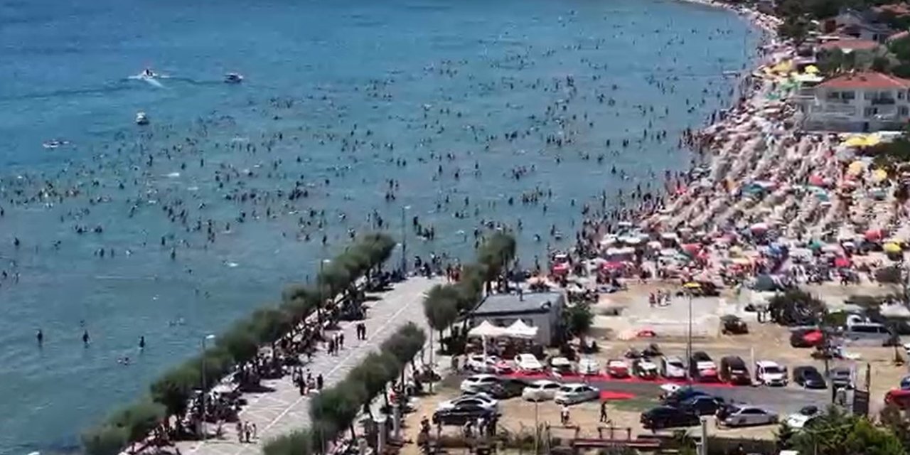 Silivri halk plajı doldu taştı