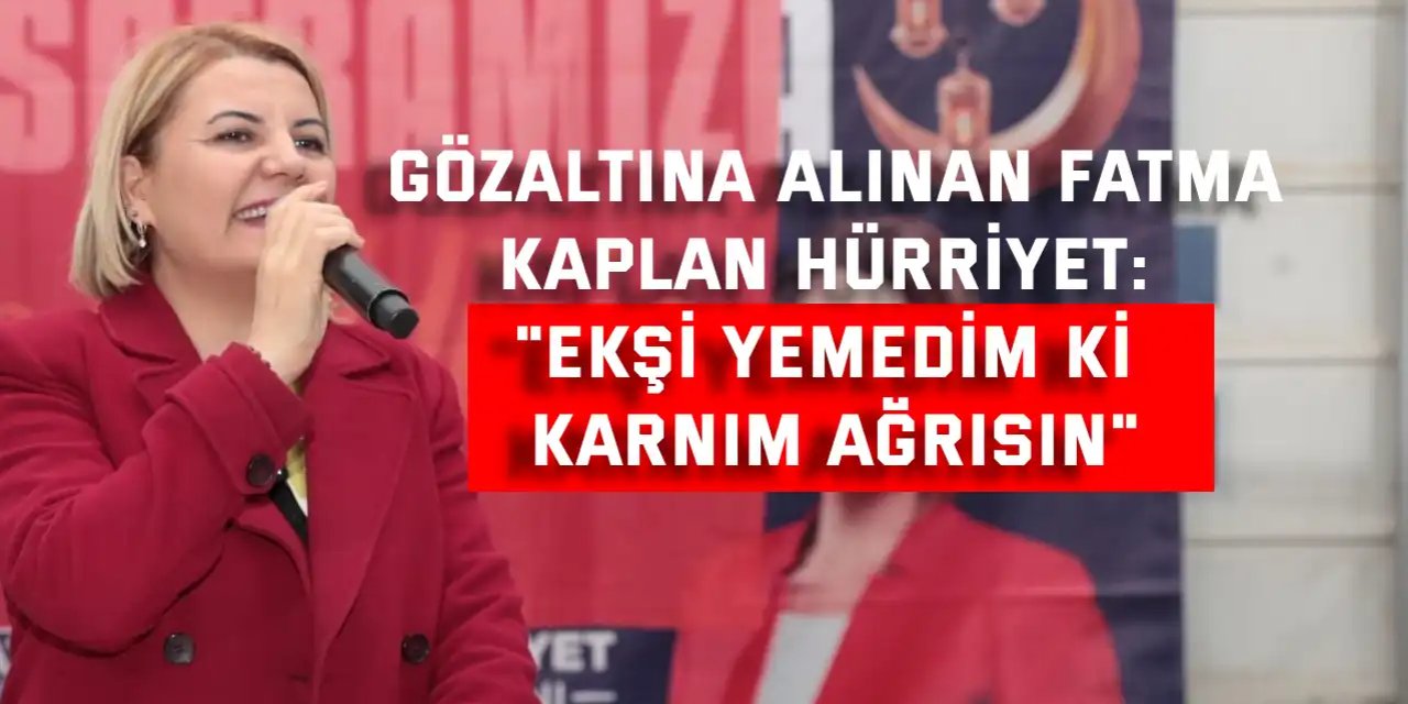 Gözaltına alınan Fatma Kaplan Hürriyet: "Ekşi yemedim ki karnım ağrısın"