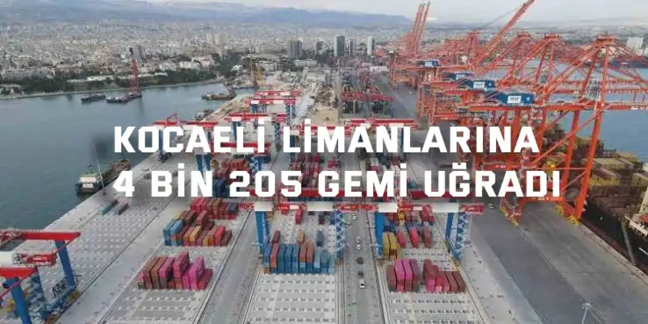 Kocaeli limanlarına  4 Bin 205 Gemi Uğradı