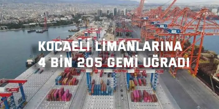 Kocaeli limanlarına  4 Bin 205 Gemi Uğradı
