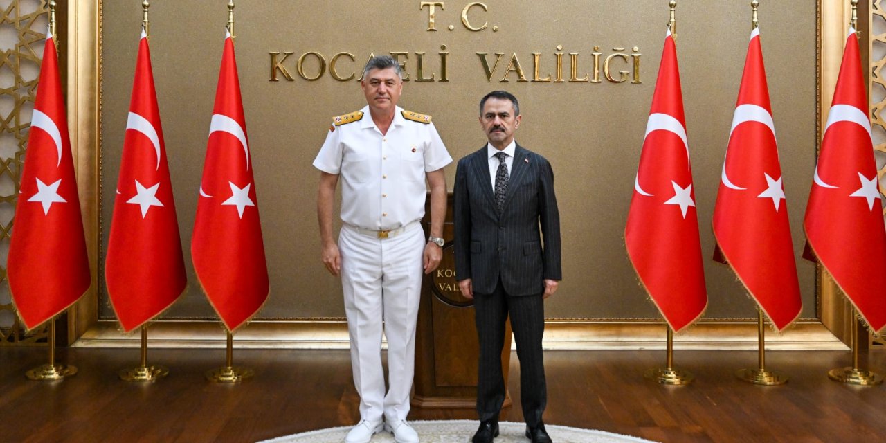 Tümamiral Serkan Tezel’den  Vali İlhami Aktaş’a Ziyaret