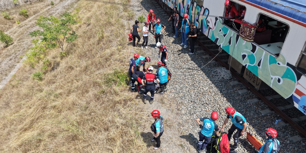 ÇAK-TİM’den başarılı tren kazası tatbikatı