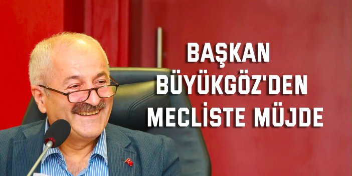 Başkan Büyükgöz'den Mecliste Müjde