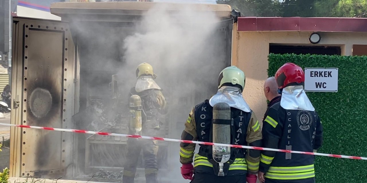 İzmit merkezde elektrik panosu yangını