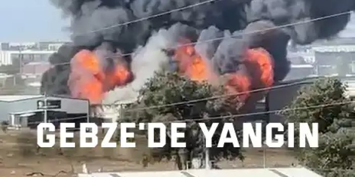 Gebze'de yangın