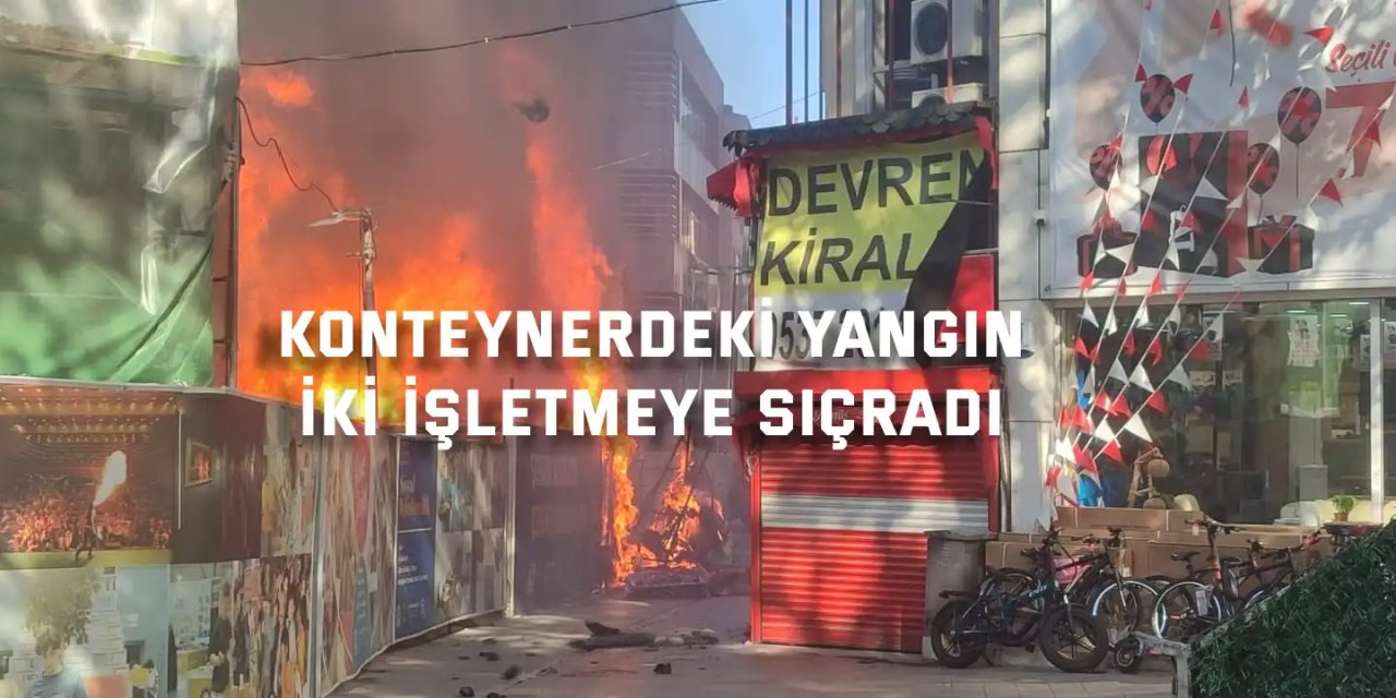 Kocaeli'de konteynerdeki yangın iki işletmeye sıçradı