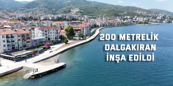 Gölcük Değirmendere sahiline 200 metrelik dalgakıran inşa edildi