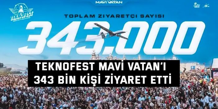 TEKNOFEST Mavi Vatan’ı 343 bin kişi ziyaret etti