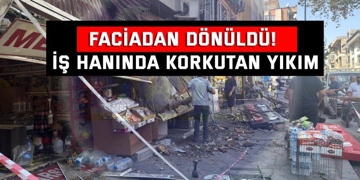 Gölcük’te Faciadan Dönüldü! İş Hanında Korkutan Yıkım