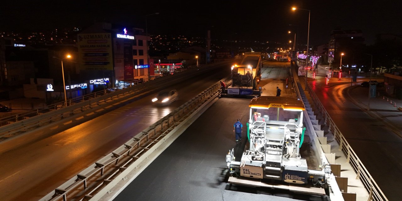 611 ton asfalt serildi