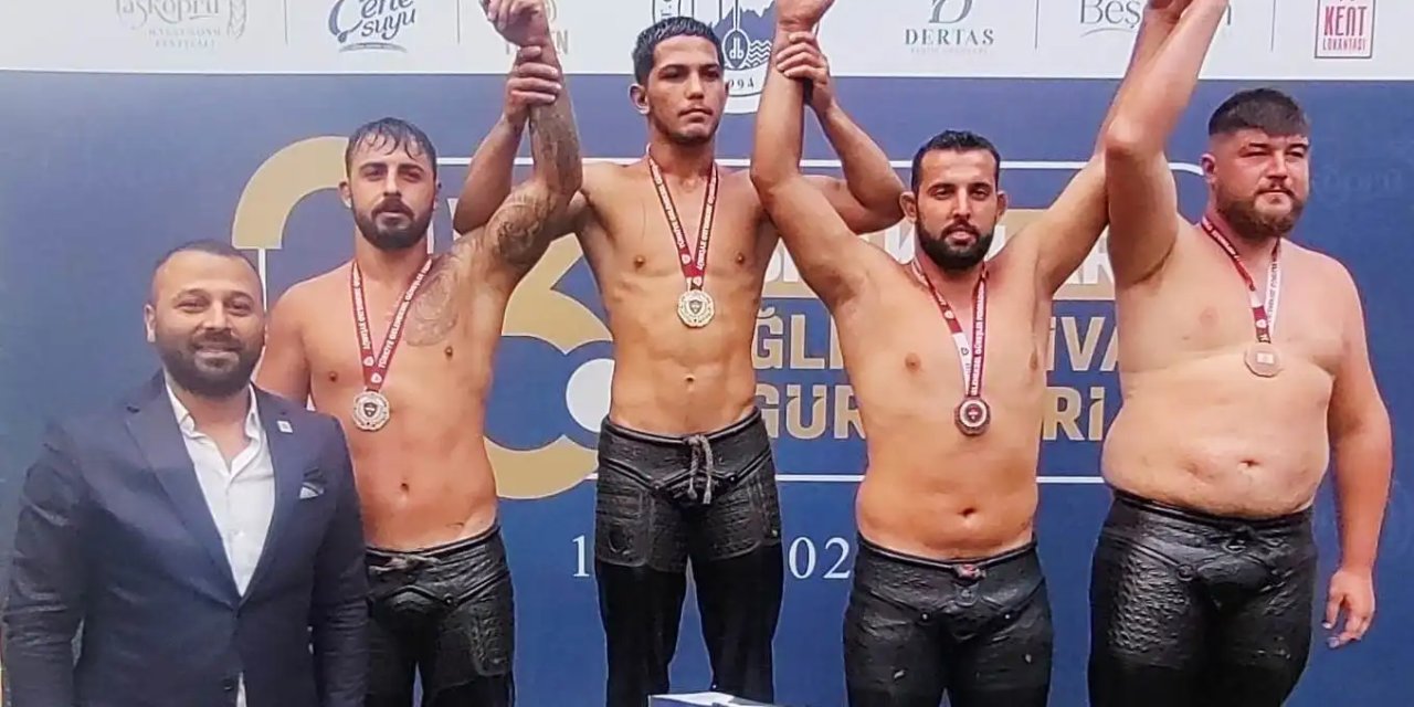 Körfez Gençlerbirliği pehlivanları İshakçılar'da madalya kazandı
