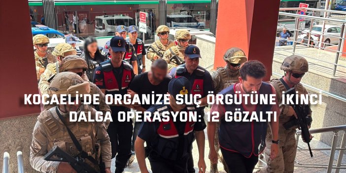 Kocaeli'de organize suç örgütüne ikinci dalga operasyon: 12 gözaltı