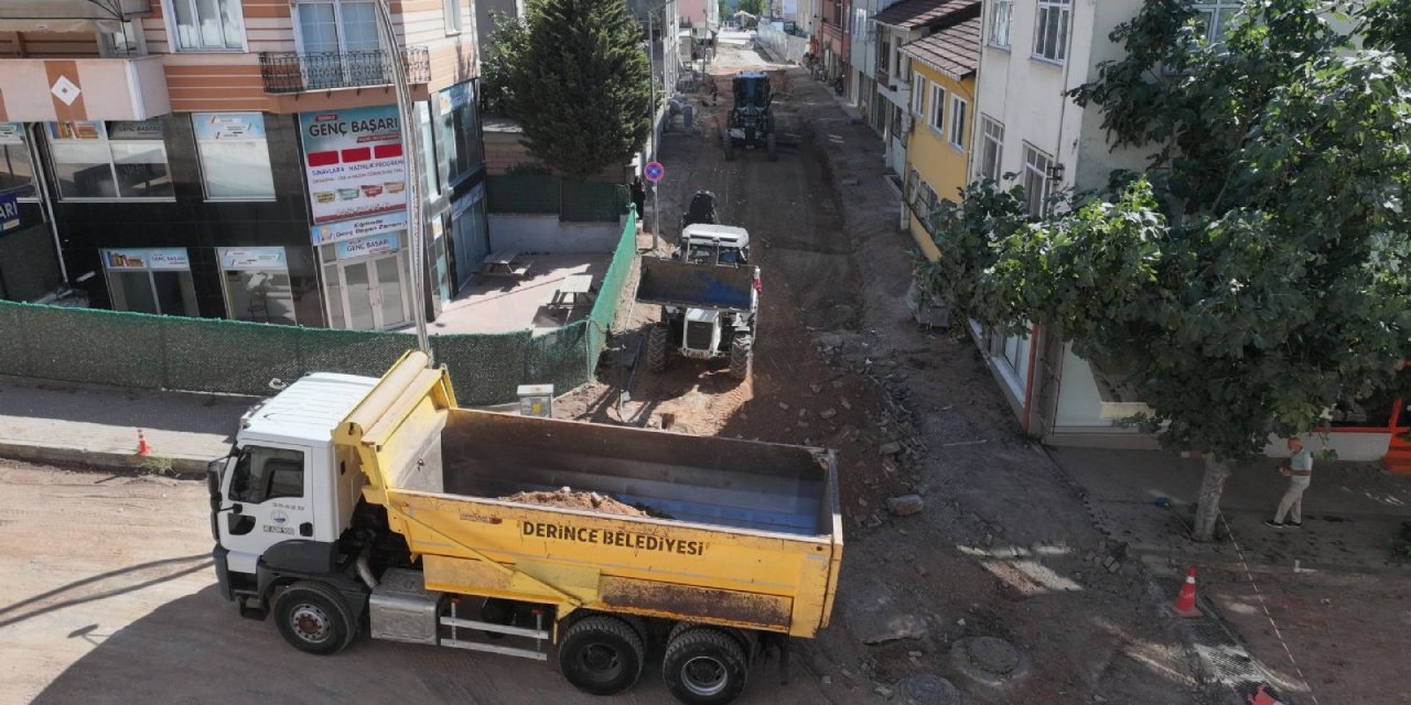 Derince'de üstyapı çalışmaları