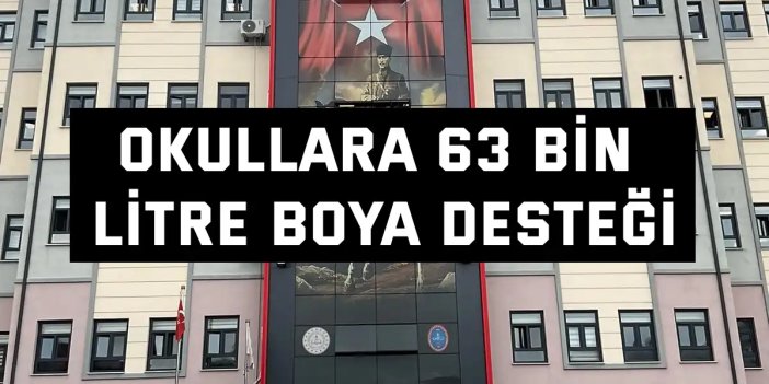 Okullara 63 Bin  Litre Boya Desteği