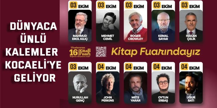 Dünyaca ünlü kalemler Kocaeli’ye geliyor