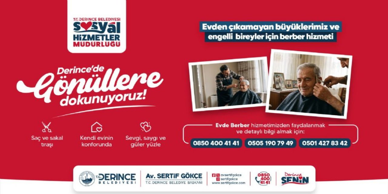Yaşlı ve engellilere   evde berber hizmeti