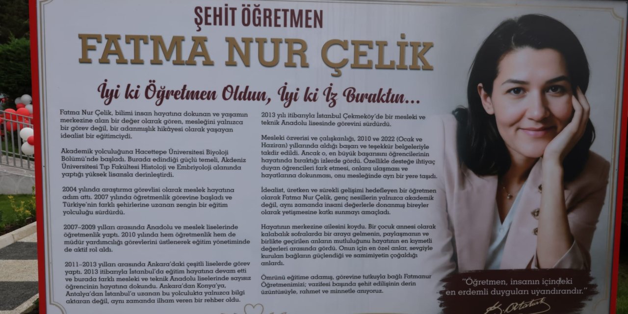 Şehit Öğretmenin adı Çınar Çocuk Evi’nde yaşayacak