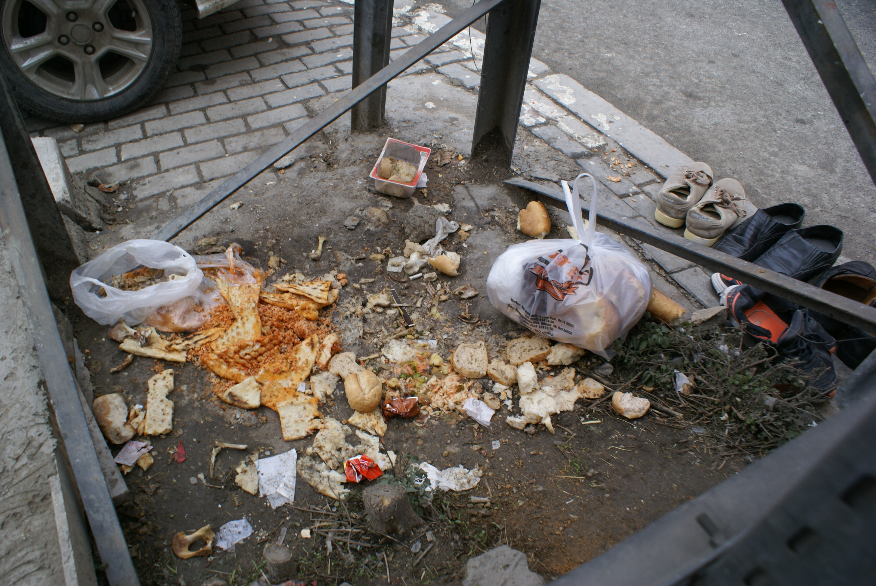 Dökülen yemekler koku yapıyor