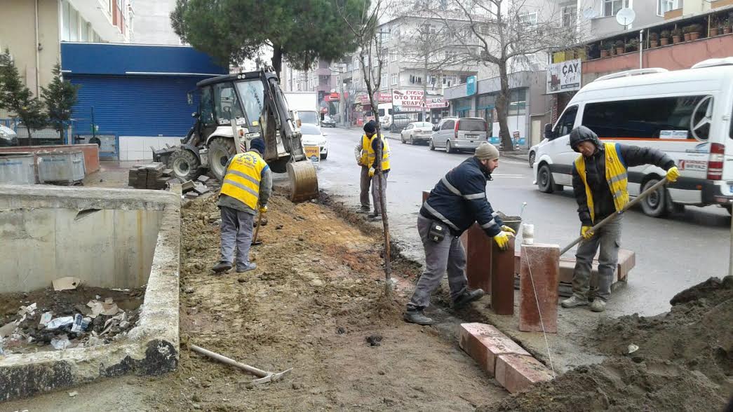 Kaldırım ve parke yol onarım çalışması