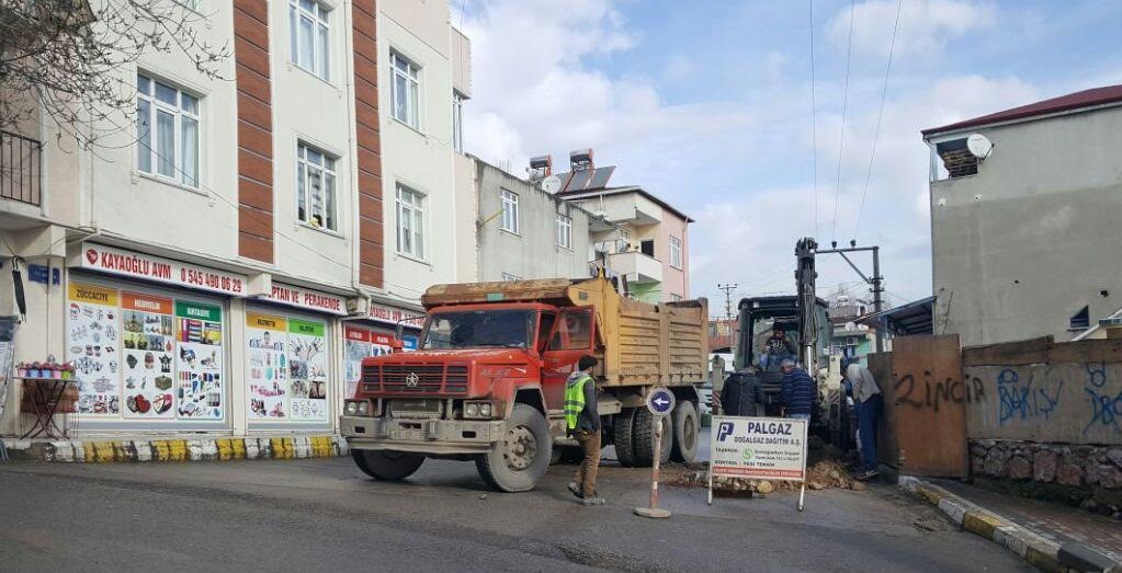 Doğalgaz çalışmaları devam ediyor