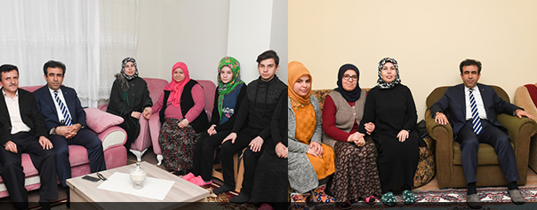 Güzeloğlu şehit ailelerini unutmadı