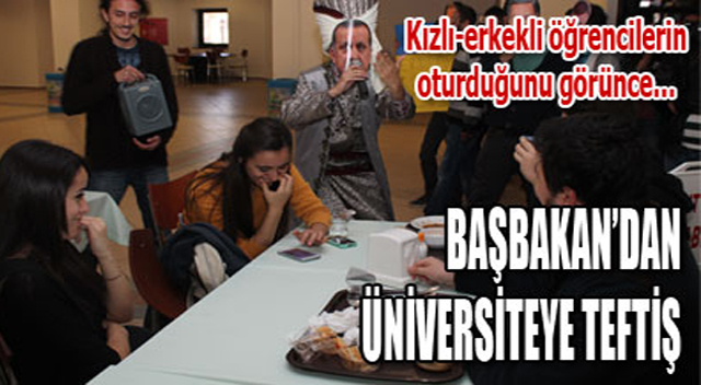 Başbakan'dan üniversiteye teftiş