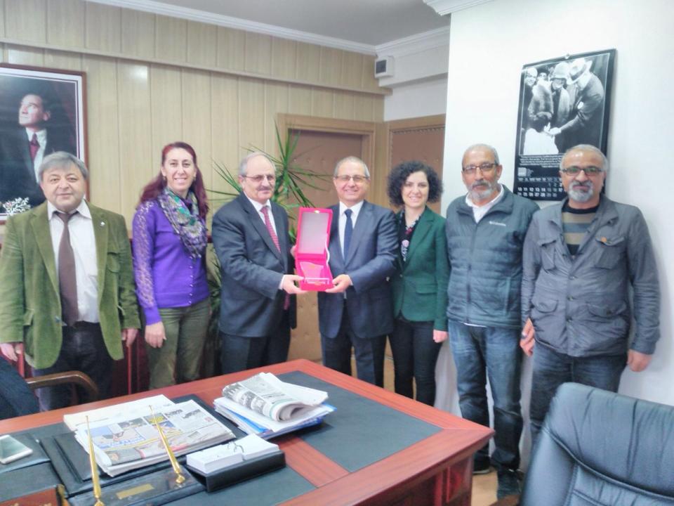 Eğitim-Sen'den  Kaymakam Arslan'a veda ziyareti