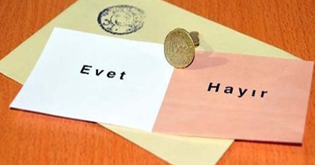 OYLARIN YARISI EVET, YARISI HAYIR!