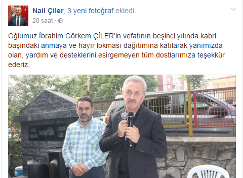  Nail Çiler teşekkür etti