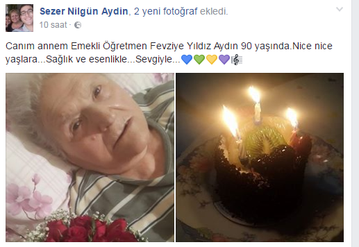 Nilgün Aydın annesini unutmadı