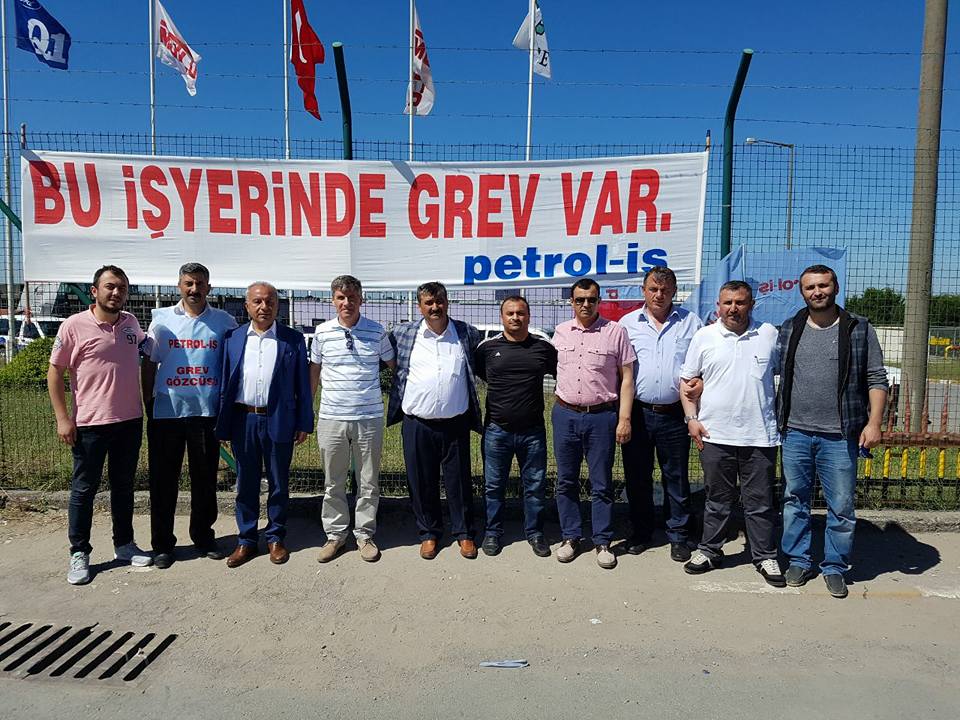 PETROL İŞ GEBZE ŞUBESİNDEN:  Grevdeki işçilere destek ziyareti