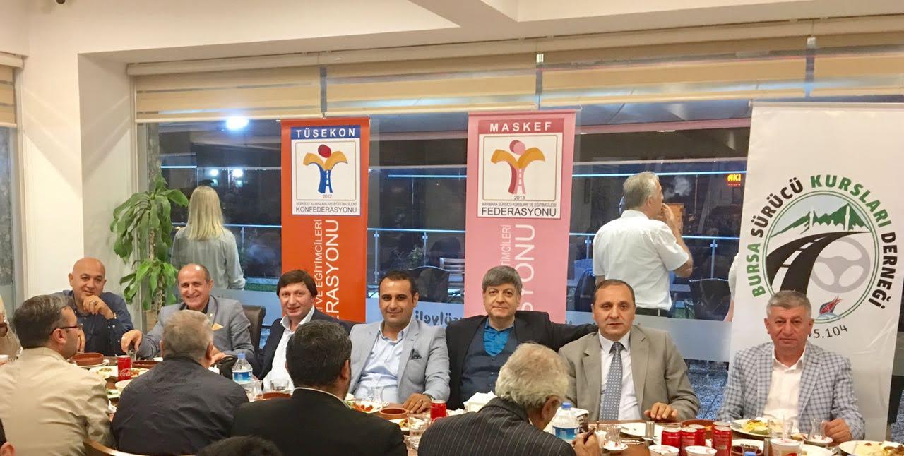 Sürücü kursları federasyonu Bursa’da iftar verdi