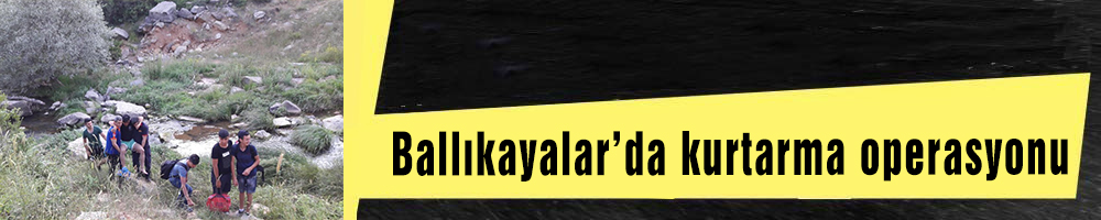 Ballıkayalar’da kurtarma operasyonu